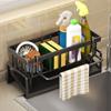 Большая вместительная кухонная стойка для хранения, переносная самоотливная полка для раковины, полезные полки для шампуня в ванной, корзина для мыла, держатель для губки