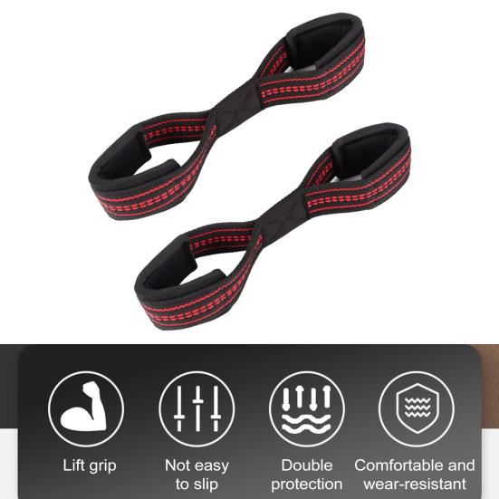 2 шт., подъемный ремень для мужчин и женщин, противоскользящая мягкая лента для тяжелой атлетики, бодибилдинг, пауэрлифтинг, силовые тренировки, домашний тренажерный зал, становая тяга, запястье