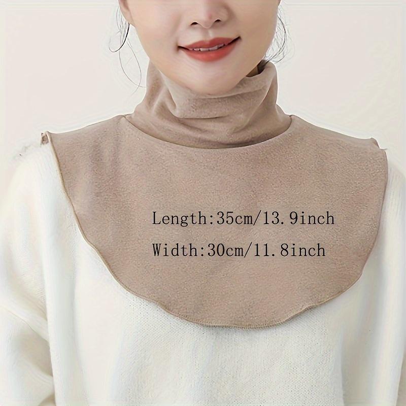 Stylish Turtleneck Fake Collar Elegant Solid Color Soft Warm Dickey Collar Autumn Winter Coldproof Skin Friendly False Collar