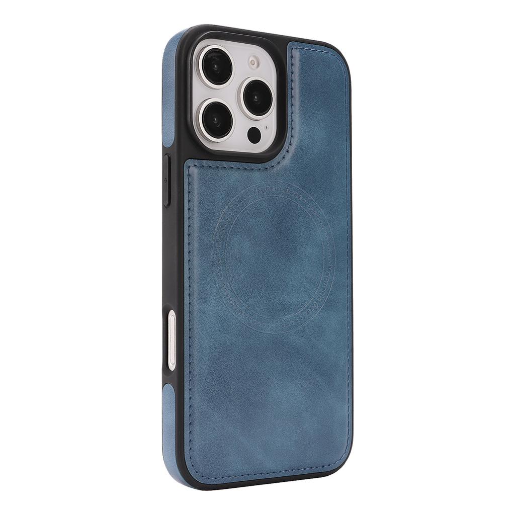 Магнитный беспроводной чехол для телефона для iPhone 12 - 17, 8 цветов, веганская ПУ-кожа, всесторонняя противоударная защита