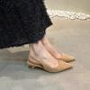 Fashion New Fashion Women Sandals Party Pumps Thin High Heels Elastic Band Black White Beige Rose Summer Dress Shoes Woman Ladie Pumps