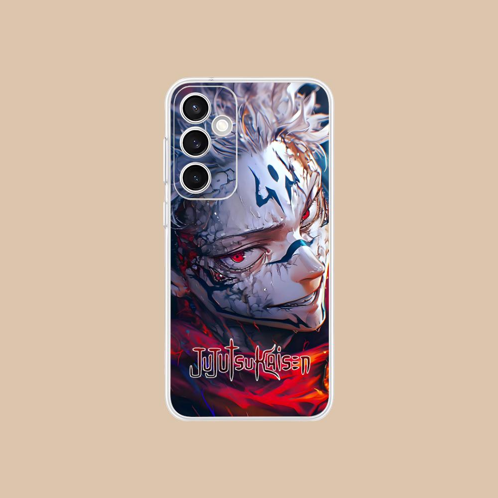 Чехол для мобильного телефона Jujutsu Kaisen Сукуна для Samsung Galaxy S25 S24 S23 S22 S21Plus FE Ультрапрозрачный Цветной Чехол Красивый Роскошный
