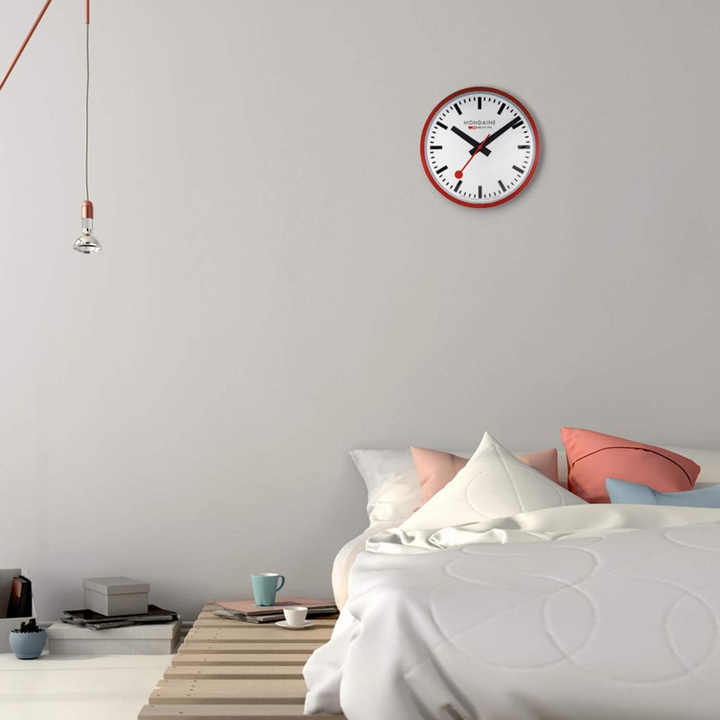 MONDAINE Wall Clock Red A990.CLOCK.11SBC [Item]