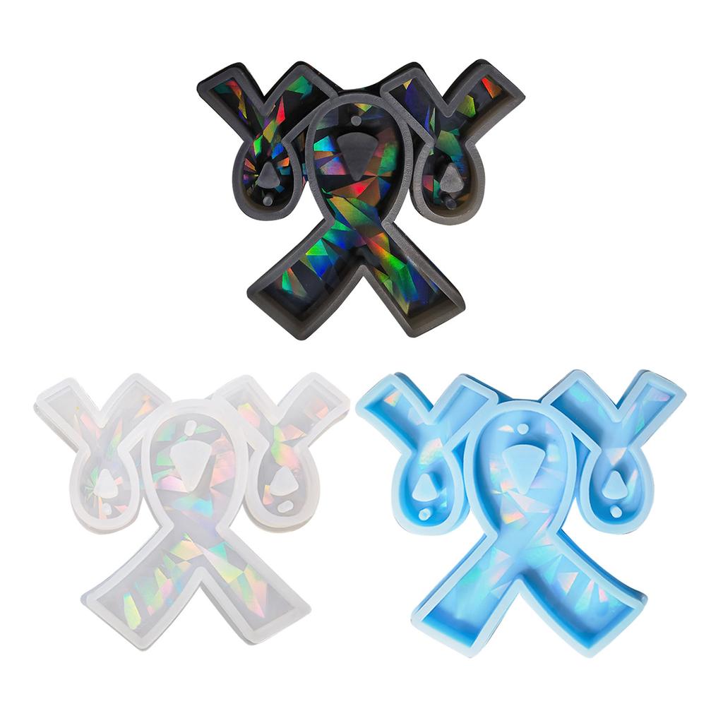 Ribbon Tie Shape Pendant Moulds Keychain Moulds with Holes Clay Mould Jewelry Tool Silicone Material for DIY Hand-Making