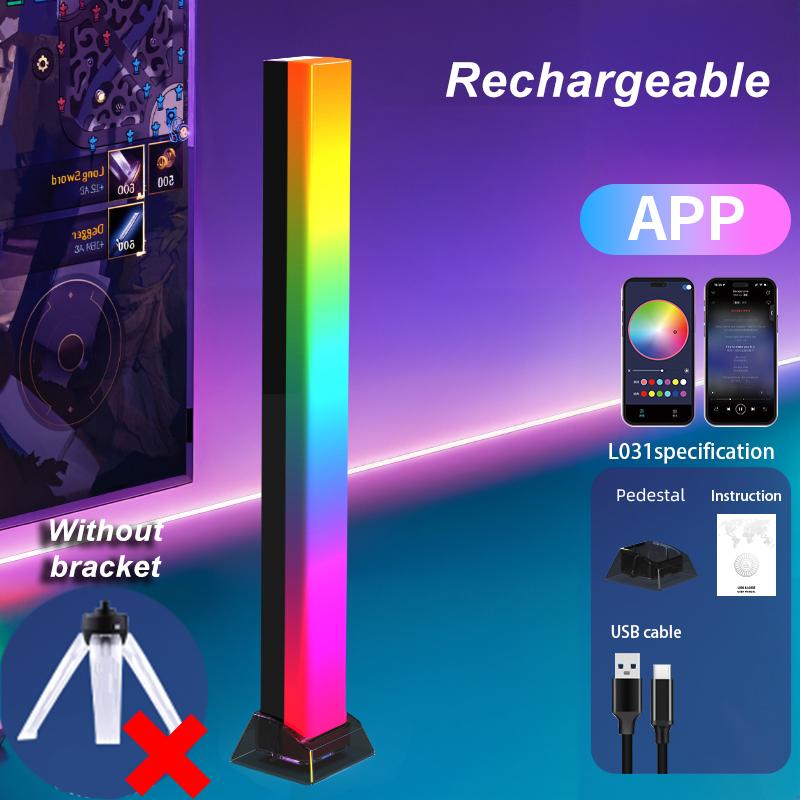 RGB лампа-пикап звука Светодиодные атмосферные огни Синхронизация с музыкой Управление через приложение Цветной свет музыкального ритма для вечеринки, киберспортивной комнаты, украшения