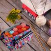 Knitting Bag Large Capacity Rectangle 600D Oxford Cloth Stop Tangling Knitting Organizer for Bedroom