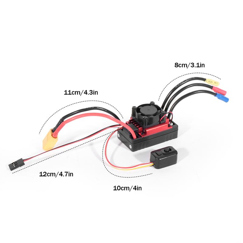 AneegFpv HG 35A 60A 80A Waterproof Sensorless Brushless ESC 2-3S 2-4S for 1/10 1/12 1/14 1/16 RC Car F540 3650 Brushless Motor