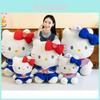 Очаровательная темно-синяя плюшевая кукла Hello Kitty Мягкая игрушка для девочек Милый коллекционный подарок Размеры от 40 см до 80 см