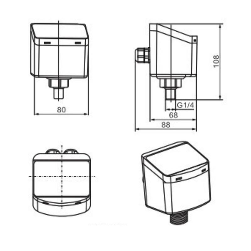 FANDE Pressure Switch Compressor G1/4 220V Vacuum Water Pump Automatic Controller Digital Pressure Switch