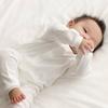 Bamboo Bebe White Cream Long Sleeve Underwear, Korean Baby Products