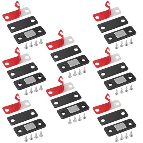 Winova Magnetic Catch Latches, Stainless Steel, Ultra-Thin, Pack of 8, for Drawer Magnets, Cabinet Door Magnets, Sliding Doors, and Furniture Door Sto