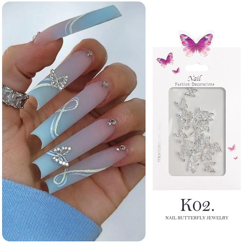 Nail Alloy Light Luxury Three-dimensional Butterfly Nail Accessories