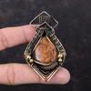 Sunstone Gemstone Pendant Copper Wire Wrapped Pendant Stylish Pendant Copper Jewelry Handmade Pendant Gift For Engagement Wire Wrap Jewelry