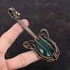 Граненый кулон из замбийского изумруда, обернутый медной проволокой, кулон из драгоценного камня, медные украшения, кулон ручной работы в стиле бохо, подарок для нее, кулон в виде гитары