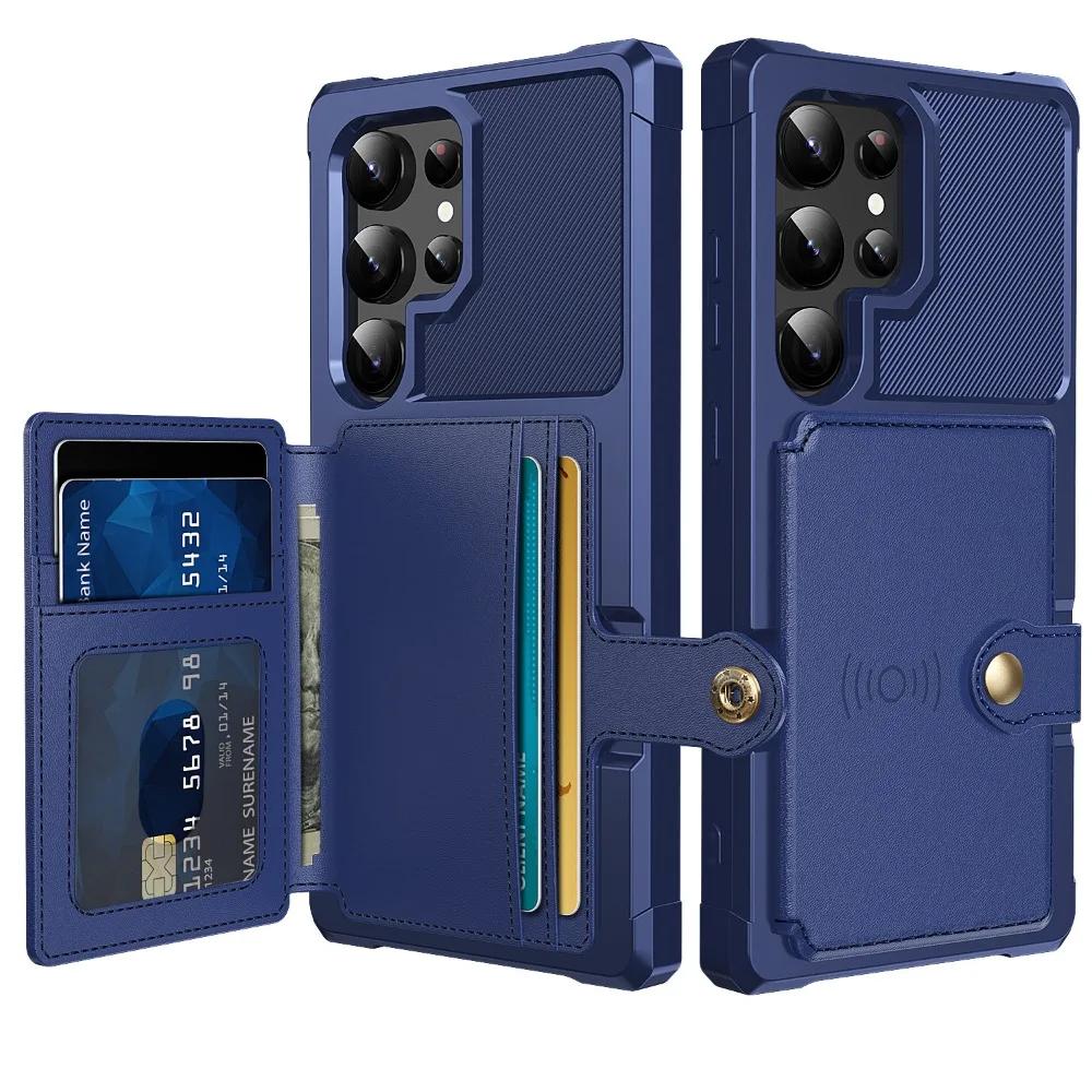 Кошелек-чехол для карт для Samsung Galaxy S24 S23 FE S25 Plus S22 S21 S26 Ultra A17 A37 A56 A36 A55 A35 A15 A54 A34 A52S A05S A05 A16