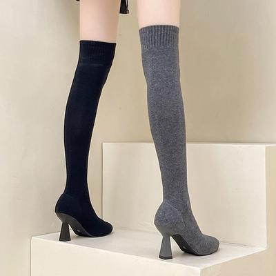 Чувство дизайна, нишевые, модные, стройнящие и увеличивающие рост, тонкие сапоги, осенне-зимние юбки, французские европейские и американские женские сапоги