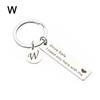 Stainless Steel Drive Safe Keychain Lover Gifts Fashion Jewelry A-Z 26 Initials Lettering Key Ring