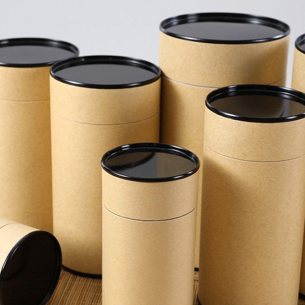 Kraft Paper Round Tube Crafts Storage Box Accessories Packing Bottles for Friendship
