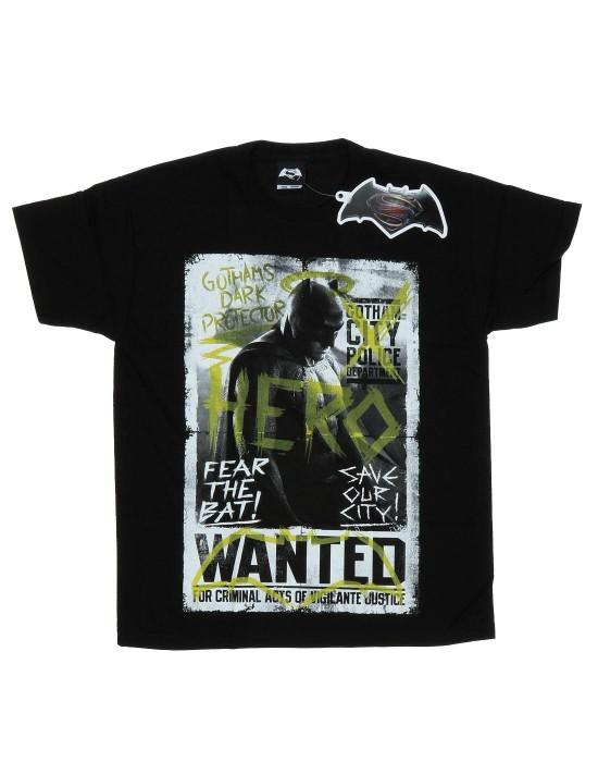 DC Comics Boys Batman v Superman Wanted Poster T-Shirt
