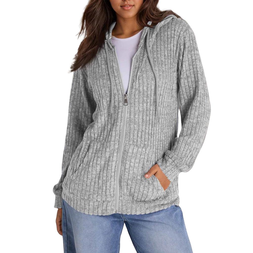 Hoodies For Women Trendy Tops Casual Fall Fashion Long Sleeve Sweatshirt With Pockets Pullover Lightweight