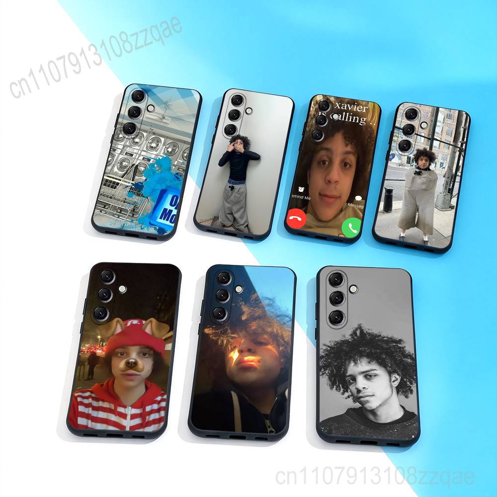 X-Xaviersobased Funny Phone Case For Samsung Galaxy A 73,72,51,53,52,71,22,5G,Note,J7,8,9 Soft Precise Hole Black Cover