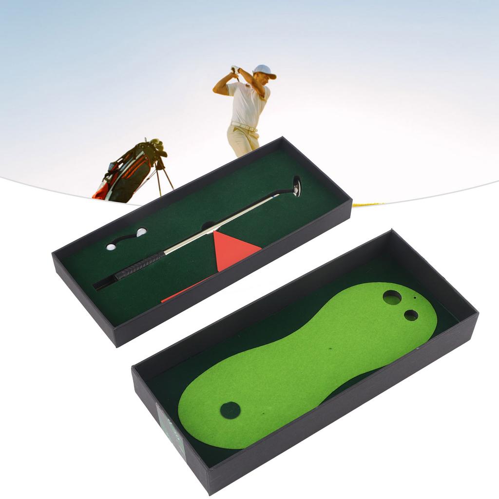 Маленький настольный набор для игры в гольф с шариковой ручкой Паттерс Мат для гольфа Флаг