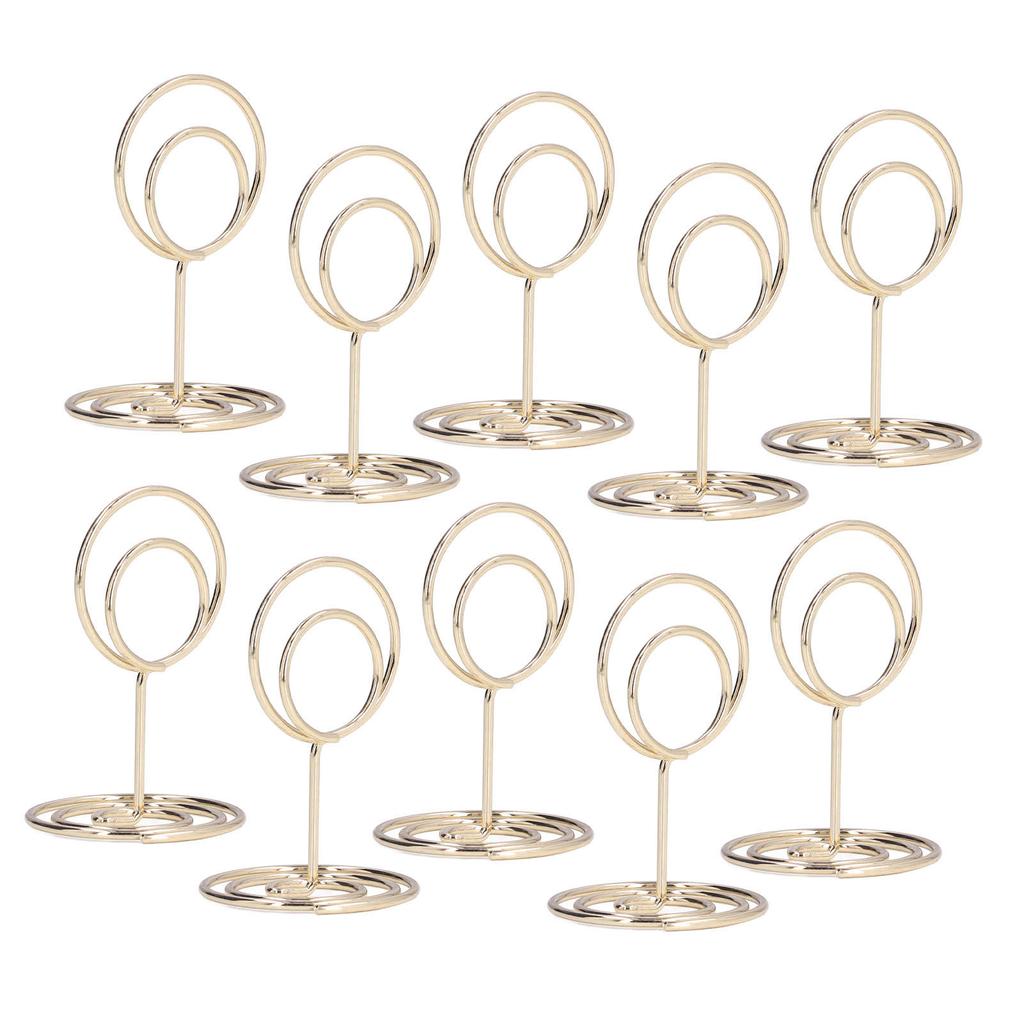 10pcs Table Number Holder Convenient Practical Round Base     Stable Elegant   Home Decoration