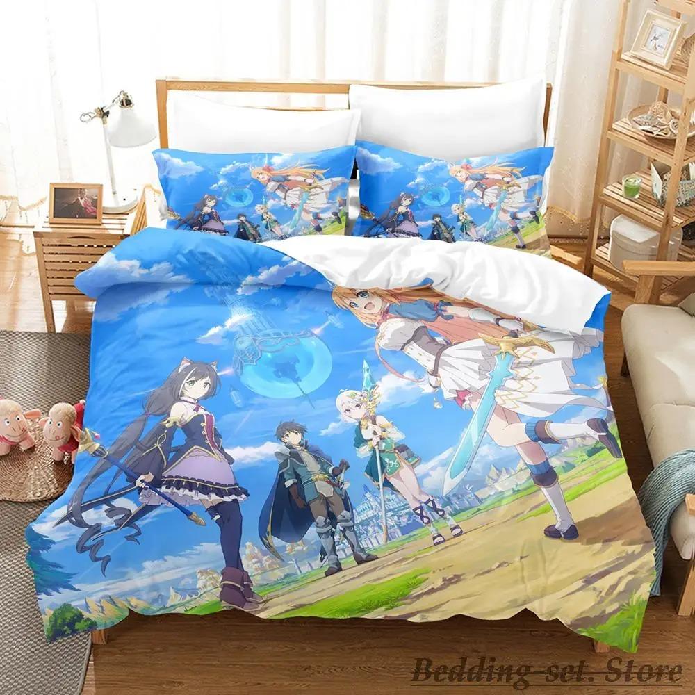 Комплект постельного белья Kawaii Kyaru Single Twin Full Queen King Size Bed Set Adult Kid Bedroom Duvetcover Sets Anime Grils