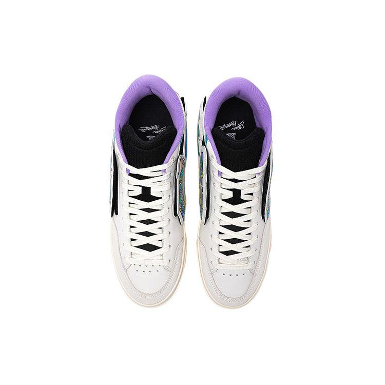 Li Ning Steven Harrington X высокие женские кроссовки для скейтбординга белые AECR122-1