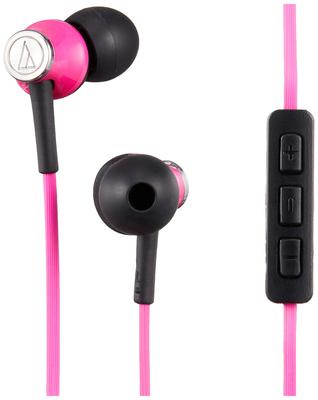 Наушники Audio Technica с микрофоном розовые PK iPod/iPhone/iPad вкладыши ATH-CK330i