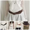 Adjustable Y2K Wide Belt Punk PU Leather Waistbands Skirt Accessories Rivet Waist Belt  Waist Seal