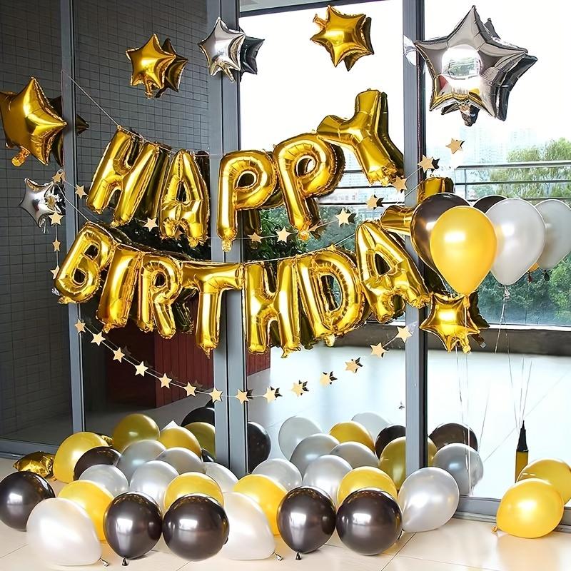 Набор из 13 штук золотых воздушных шаров с алюминиевой пленкой для фона и баннера на день рождения, украшение для вечеринки по случаю дня рождения, групповые фото-шары