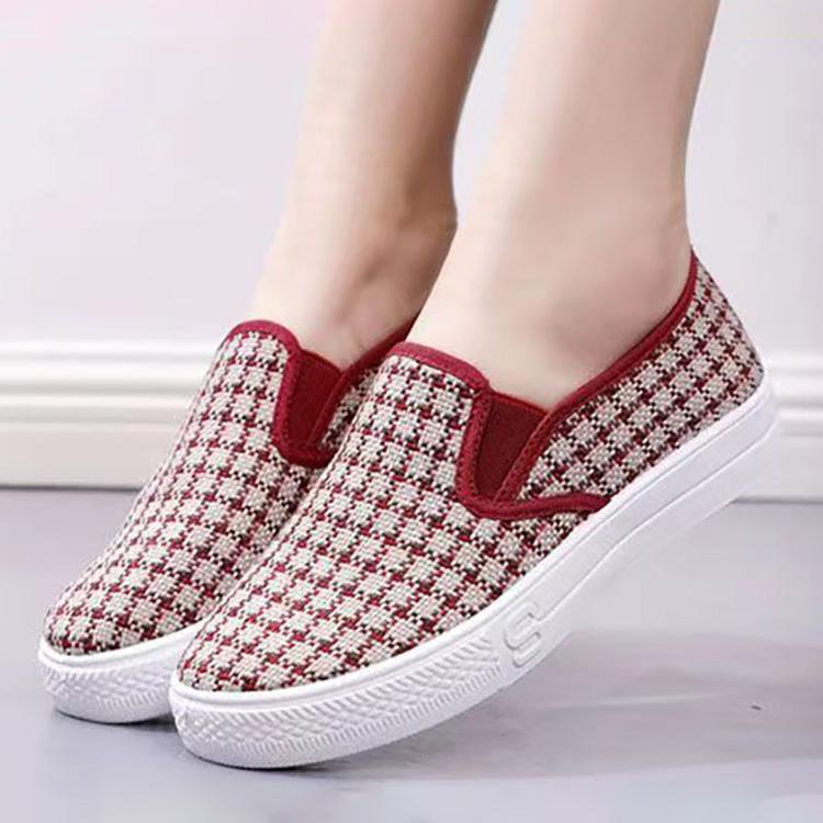 Женские парусиновые туфли на плоской подошве, повседневные туфли с решеткой, ленивые кроссовки 36-40