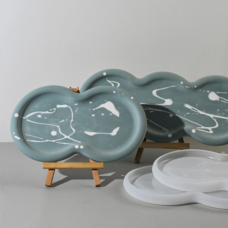 DIY поднос, форма для подставки, форма для эпоксидной смолы, овальная тарелка, коврик для чашки, силиконовая форма, держатель для ювелирных изделий, органайзеры, форма