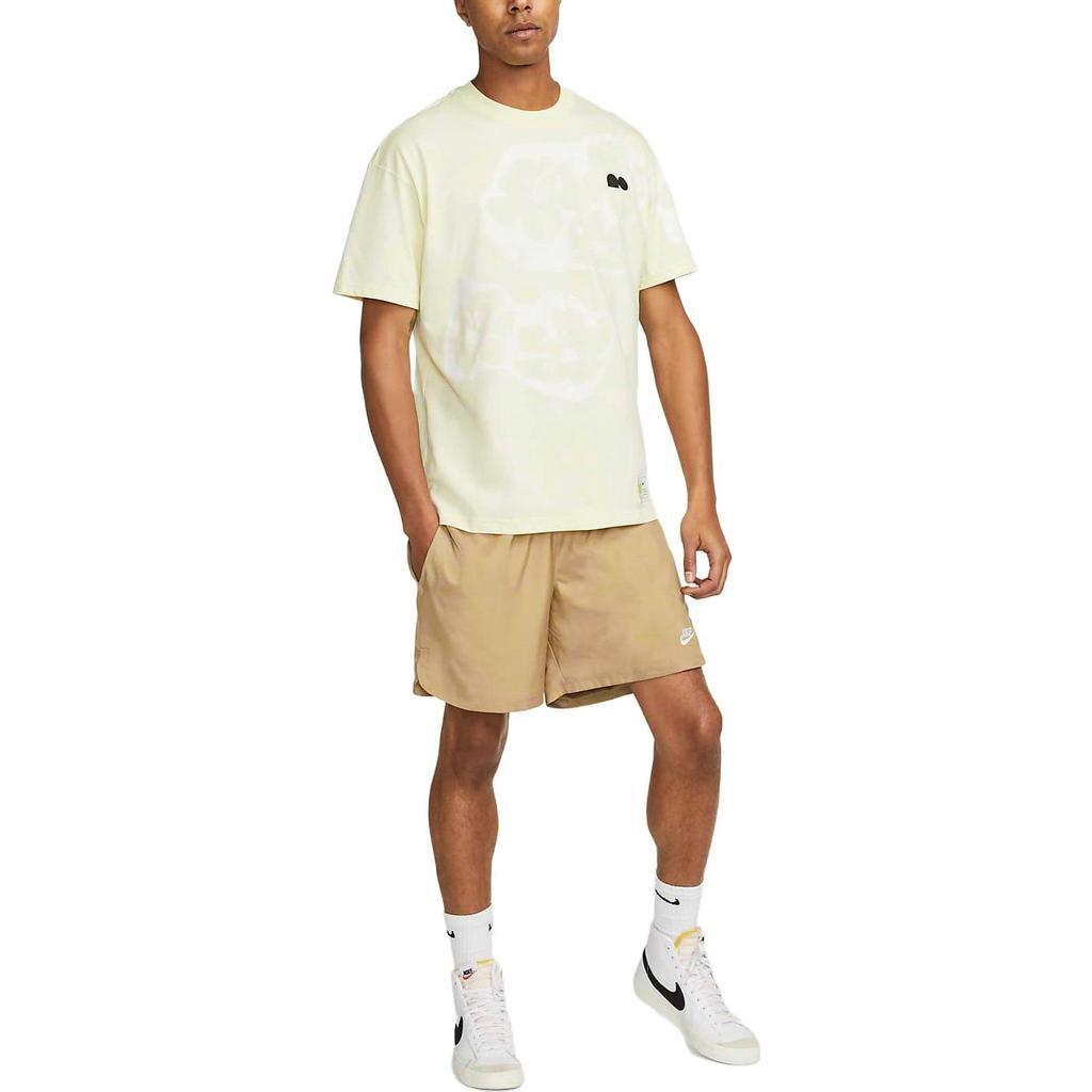 Nike Свободная футболка с короткими рукавами и цветочным принтом X Naomi Osaka, мужские топы кокосового молока DX2043-113