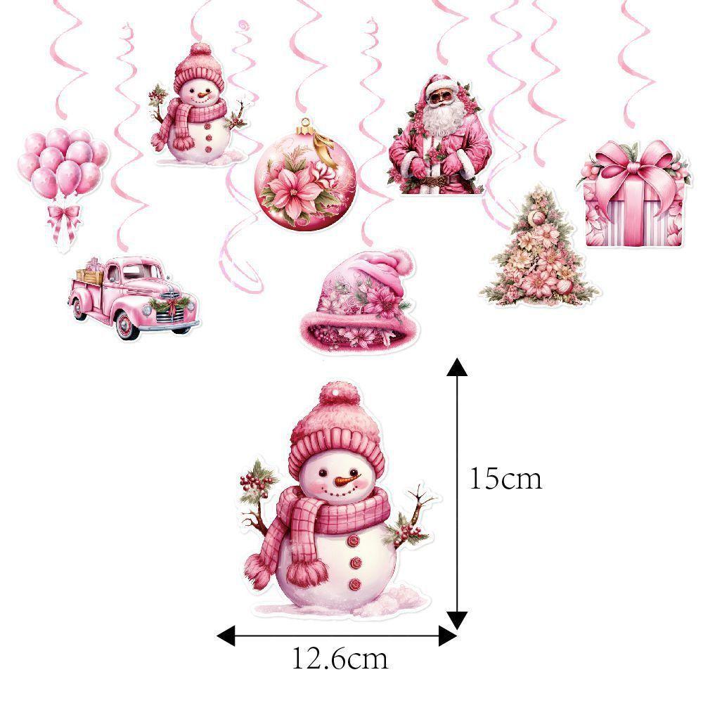 16pcs Christmas Tree Pendant Gift Hanging Decoration Santa Claus Hanging DIY Handmade Christmas Snowman Decorative Home Decor