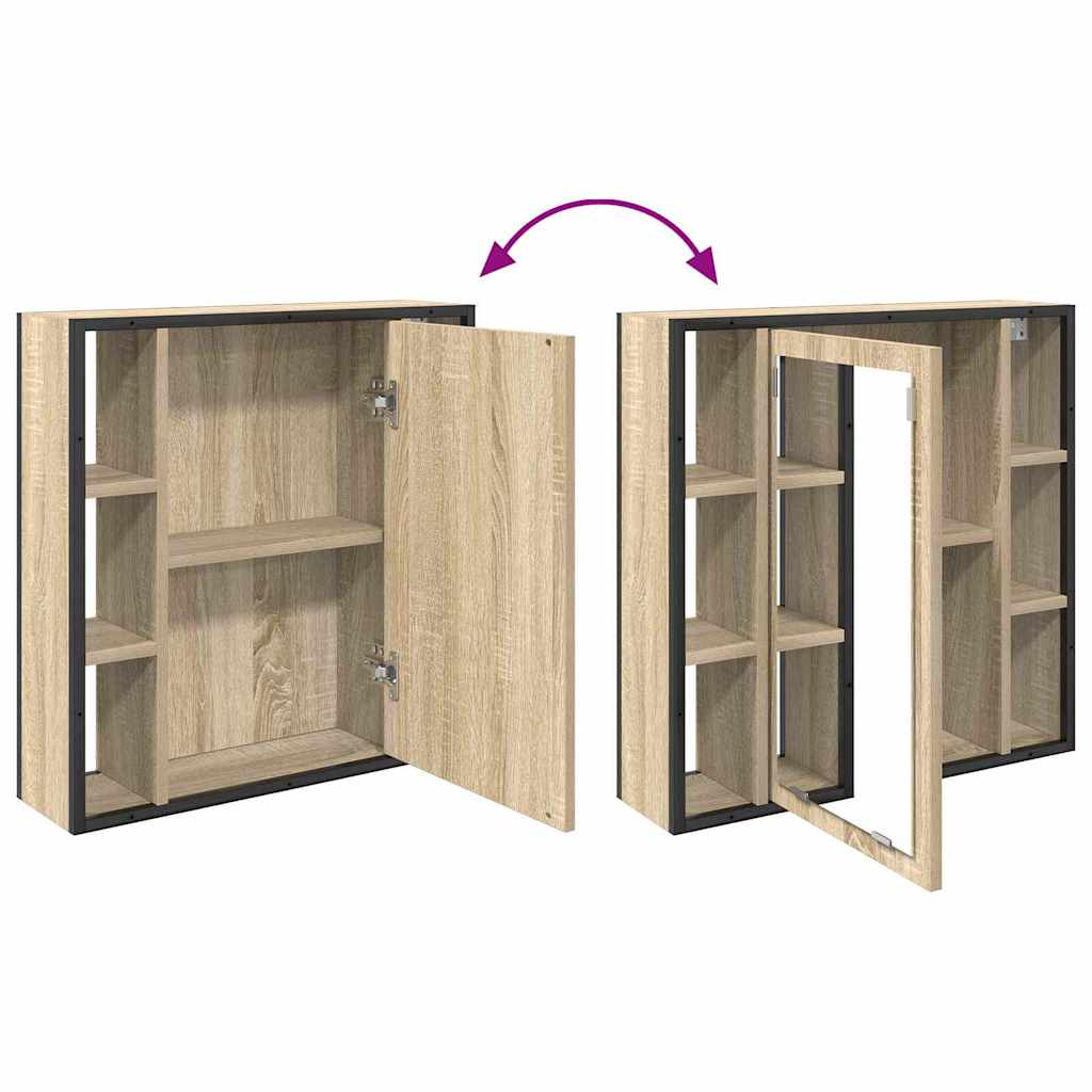 Bathroom Furniture Set with Shelf 4 pcs Sonoma Oak Wood Based Material