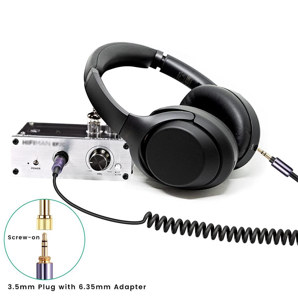 Spring Coiled Headphone Cable for WH-1000XM3 XM2 XM4/H900N H800/WH-XB910N/MDR-XB950BT Headsets Replacement Wire