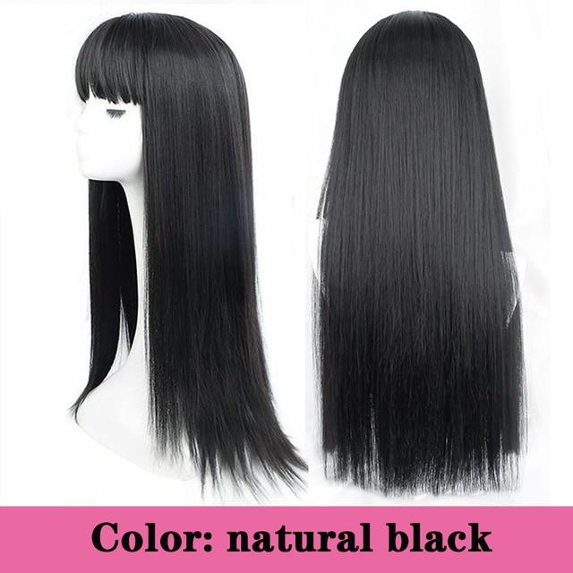 Длинный вьющийся синтетический парик с челкой по центру, темно-коричневый парик из натуральных вьющихся волос, женский парик для косплея, парик из термостойкого волокна