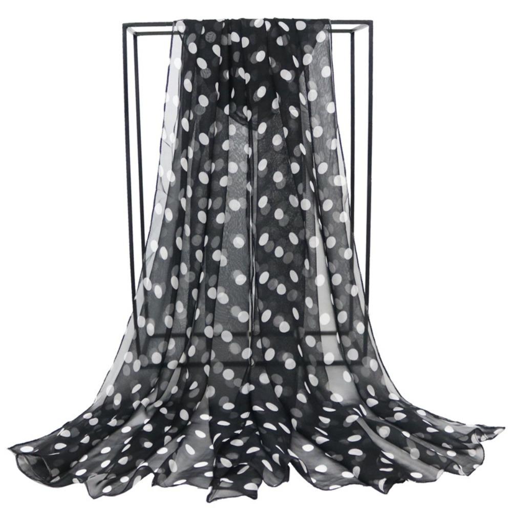 Wraps Chiffon Scarf Neckerchief Hijab Scarf Silk Scarf Polka Dot Scarf Ladies Women's Scarves Shawl