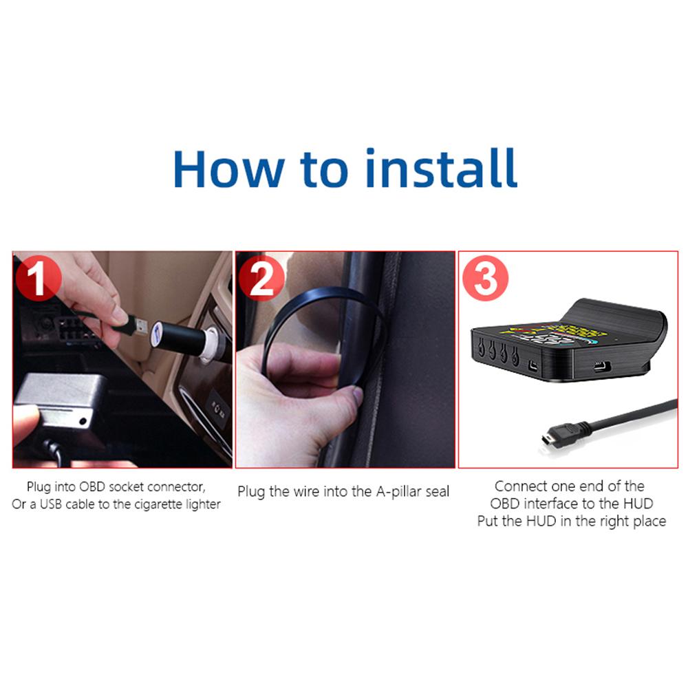 Digital Windshield Projector M17 OBD GPS Head Up Display for All Cars Car HUD Speedometer Auto Electronics Accessories