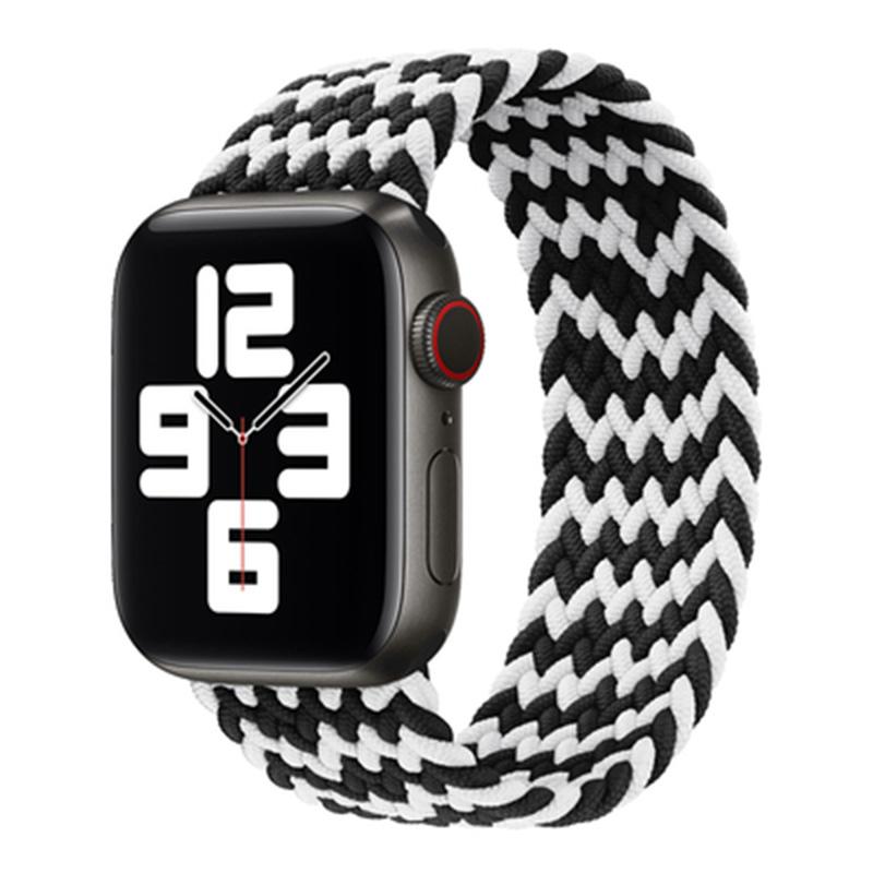 Плетеный ремешок SOLO LOOP для Apple Watch Band 45 мм, 44 мм, 41 мм, 40 мм, 38 мм, 42 мм, нейлоновый браслет Correa iWatch Serie 3, 4, 5 SE 6, 7