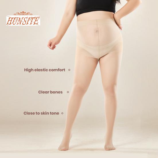 Ультратонкие женские чулки с высокой талией и хорошей эластичностью, бесшовные прозрачные колготки больших размеров с прозрачным дном