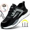 Fashion Fashion Work Sneakers Men Anti Puncture Anti-smash Safety Shoes Antiskid Protective Shoes Work Boots Steel Toe Shoes Security