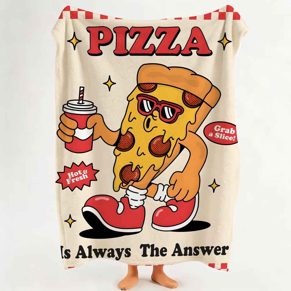 Food P Pizza H Hut Throw Flannel Throw Blanket Suitable for Sofa Living Room Bedroom
