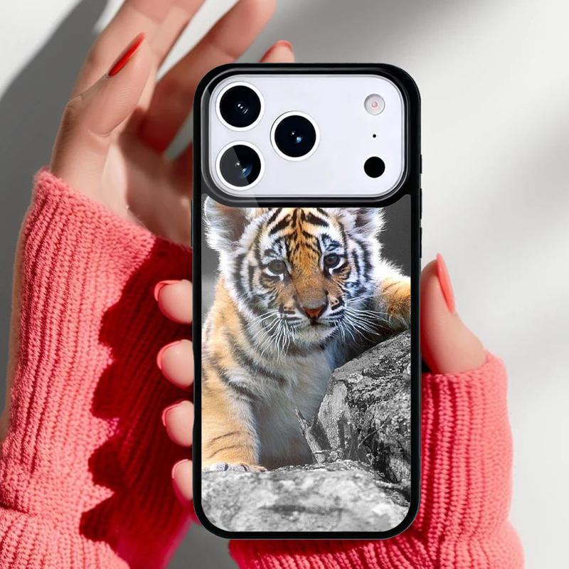 Животные зоопарка 1 Тигрята Чехол для телефона для iPhone 17 Air 16e 15 14 13 Pro Max Задняя крышка для 12 11 Pro Coque