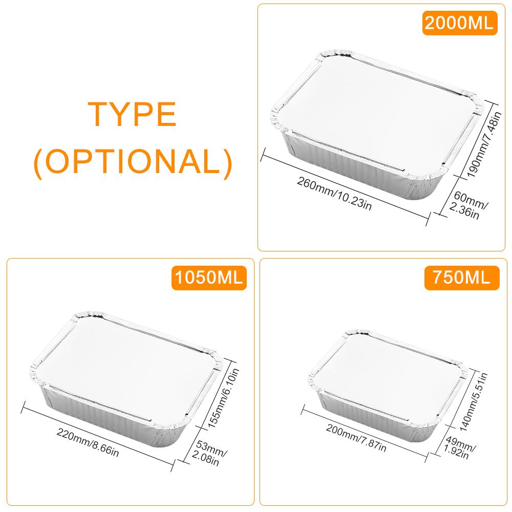 Одноразовые контейнеры для кастрюль из алюминиевой фольги, кастрюли с крышками для выпечки, хранения, нагрева, приготовления пищи