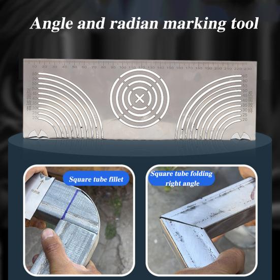 Инструмент для маркировки угловой дуги, регулируемый линейный дуговой разметчик двойного назначения, многоцелевой инструмент для маркировки металла для металлообработки, машиностроения, строительства