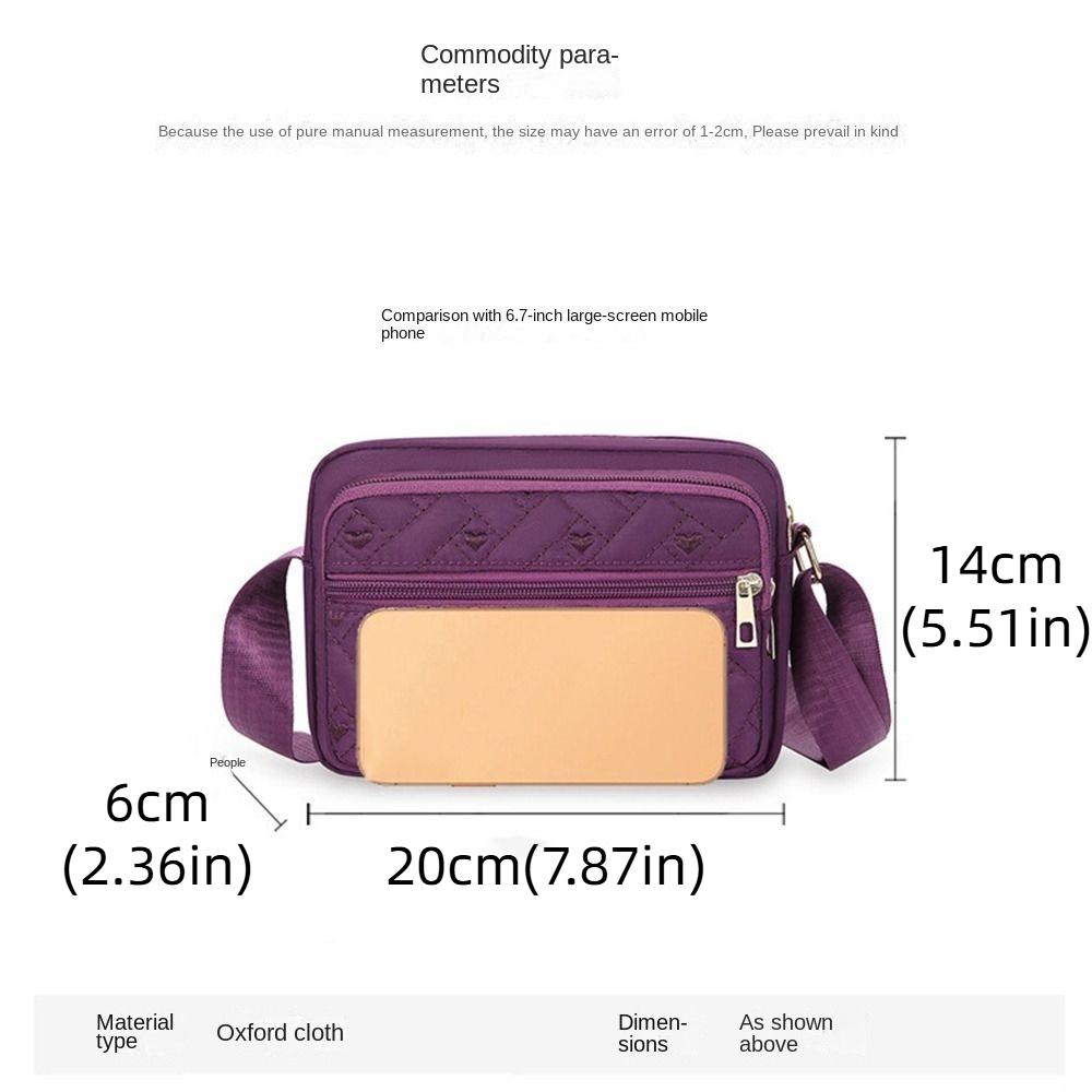 Elegant Middle Aged Shoulder Bag Love Heart Pattern Woman Messenger Bag Outdoor