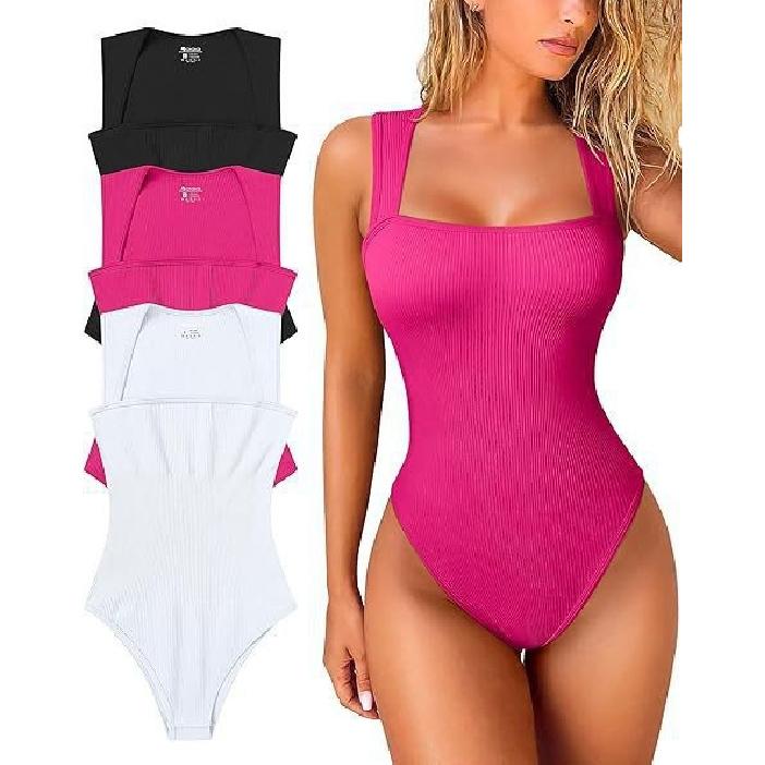 Beach Vacation Women'S Tight Fitting Jumpsuit Sexy Vest Summer Swimsuit Jumpsuit Triangle Pants New Square Collar